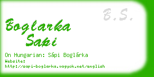 boglarka sapi business card